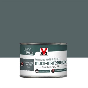 Peinture multimatériaux Extérieur Décolab® V33 Gris Bleuté Satiné 0.125 L