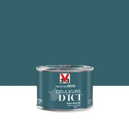 Peinture Bois Extérieur Couleurs D'Ici® V33, Bleu Feutré Velours 0.125 L