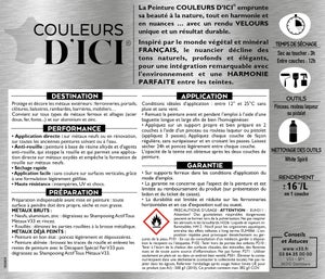Peinture Fer Extérieur Couleurs D'Ici® V33 Rouge Sépia Velours 1.5 L