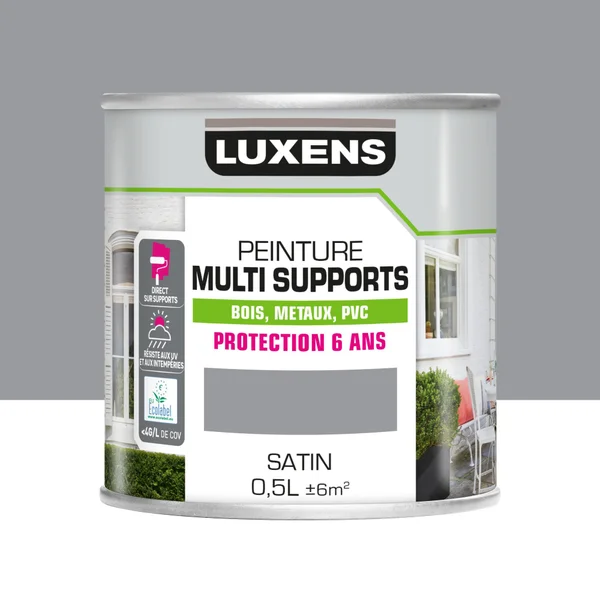 Peinture multimatériaux Extérieur Luxens Granit 3 Satiné 0.5 L