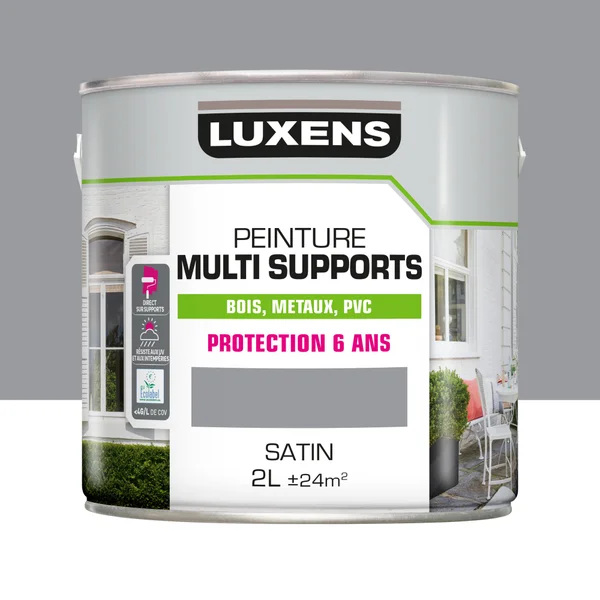 Peinture multimatériaux Extérieur Luxens Granit 3 Satiné 2 L