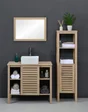 Etagère l.40 x H.145 x P.35 cm, effet chêne naturel, Talix
