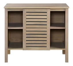 Meuble de salle de bains l.90 x H.78 x P.50 cm, effet chêne naturel, Talix