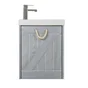 Meuble lave-mains l.40 x H.48 x P.20.5 cm, gris patiné, Seaside