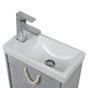 Meuble lave-mains l.40 x H.48 x P.20.5 cm, gris patiné, Seaside