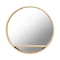 Miroir avec tablette, L.60 cm x H.60 cm, diamètre 60 cm, chêne naturel, Homesight Natura