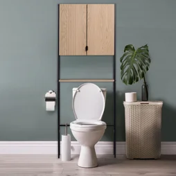 Etagère Pont wc et lave-linge, L.66 x H.180, chêne naturel, Dock