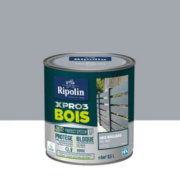 Peinture Bois Extérieur / Intérieur Xpro3 Ripolin, Gris Bouleau Satiné 0.5 L