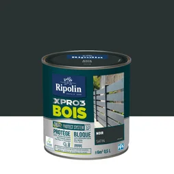 Peinture Bois Extérieur / Intérieur Xpro3 Ripolin, Noir Satiné 0.5 L