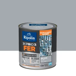 Peinture Fer Extérieur Xpro3 Ripolin Gris Acier Brillant 0.5 L