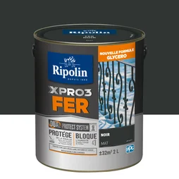 Peinture Fer Extérieur Xpro3 Ripolin Noir Mat Mat 2 L