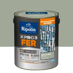 Peinture Fer Extérieur Xpro3 Ripolin Vert Olivier Brillant 2 L