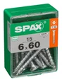 Lot De 15 Vis Acier Tête Autofraisée Plate Spax, Diam.6 Mm X L.60 Mm