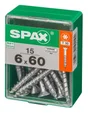 Lot De 15 Vis Acier Tête Autofraisée Plate Spax, Diam.6 Mm X L.60 Mm