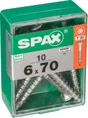 Lot De 10 Vis Acier Tête Plate Spax, Diam.6 Mm X L.70 Mm