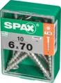 Lot De 10 Vis Acier Tête Plate Spax, Diam.6 Mm X L.70 Mm
