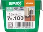 Lot De 18 Vis Acier Tête Fraisée Torx Spax, Diam.7.5 Mm X L.100 Mm