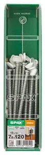 Lot De 18 Vis Acier Tête Fraisée Torx Spax, Diam.7.5 Mm X L.120 Mm