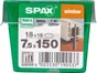 Lot De 18 Vis Acier Tête Fraisée Torx Spax, Diam.7.5 Mm X L.150 Mm