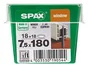 Lot De 18 Vis Acier Tête Fraisée Torx Spax, Diam.7.5 Mm X L.180 Mm
