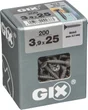 Lot De 200 Vis Acier Tête Fraisée Pozidriv Spax, Diam.3.9 Mm X L.25 Mm