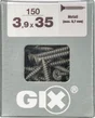 Lot De 150 Vis Acier Tête Fraisée Pozidriv Spax, Diam.3.9 Mm X L.35 Mm