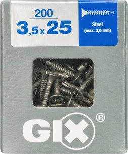 Lot De 200 Vis Acier Tête Fraisée Torx Spax, Diam.3.5 Mm X L.25 Mm