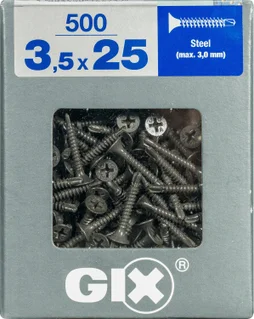 Lot De 500 Vis Acier Tête Fraisée Torx Spax, Diam.3.5 Mm X L.25 Mm