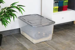 bac  IRIS polypropylène transparent / gris, 45 l