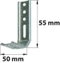 Equerre De Fixation Acier Époxy, H.55 X L.50 X P.30 Mm