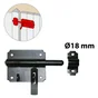 Verrou De Box Porte Cadenas Acier Prépeint, H.70 X L.150 X P.26 Mm