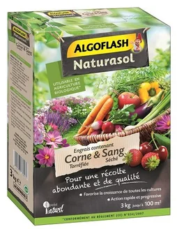 Engrais naturel potagers ALGOFLASH NATURASOL 3 kg 60 m²