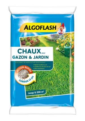 Chaux gazon et jardin ALGOFLASH 10kg 200 m²