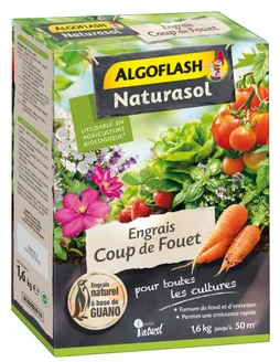 Engrais naturel coup de fouet ALGOFLASH NATURASOL 1.6 kg 50 m²