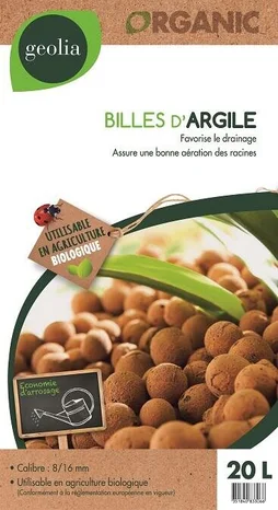 Billes D'Argile Balcon Et Terrasse Geolia, 20 L