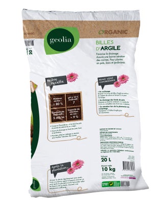 Billes D'Argile Balcon Et Terrasse Geolia, 20 L