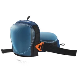Paire De Genouillères De Protection Dexter En Textile Et Coque Pvc Bleu Et Noir