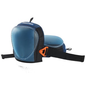 Paire De Genouillères De Protection Dexter En Textile Et Coque Pvc Bleu Et Noir