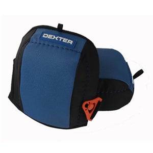 Paire De Genouillères De Protection Dexter En Cuir Bleu Et Noir