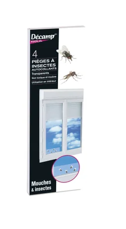 Lot de 4 pièges englués anti-mouches DECAMP'