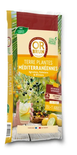 Terreau plante méditerranéenne OR BRUN, 20 l