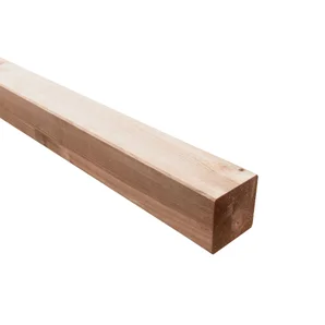 Poteau Bois Carré Luna Marron, L.9 X P.9 X H.180 Cm