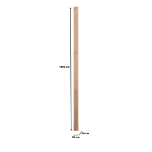 Poteau Bois Carré Luna Marron, L.9 X P.9 X H.180 Cm