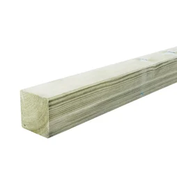 Poteau bois carré Luna beige, l.9 x P.9 x H.240 cm