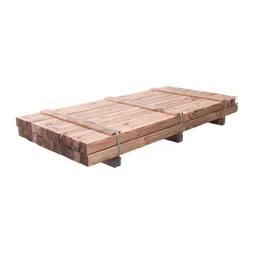 Poteau Bois Carré Luna Marron, L.9 X P.9 X H.240 Cm