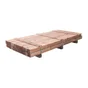 Poteau Bois Carré Luna Marron, L.9 X P.9 X H.240 Cm