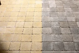 Pavé Béton Tarnis, Jaune L.12.5 Cm X L.12.5 Cm X Ep.40 Mm