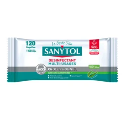 Désinfectant, SANYTOL, 120 Lingettes