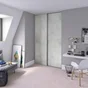Porte de placard coulissant Ciment béton l.76.2xH.250cm