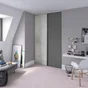 Porte de placard coulissant Ciment béton l.76.2xH.250cm